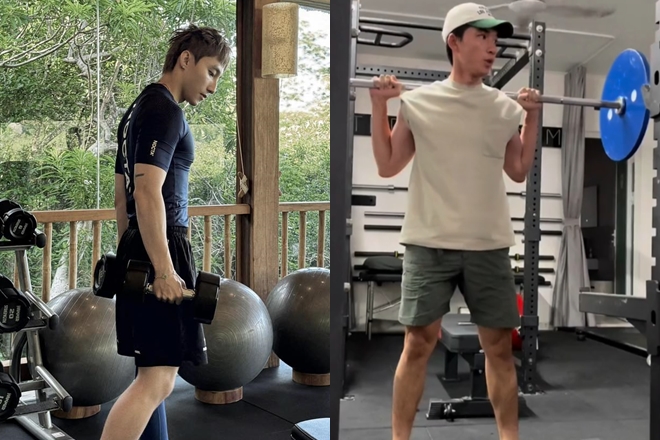Sơn Tùng M-TP, HIEUTHUHAI đọ body tập gym, cơ bắp cuồn cuộn