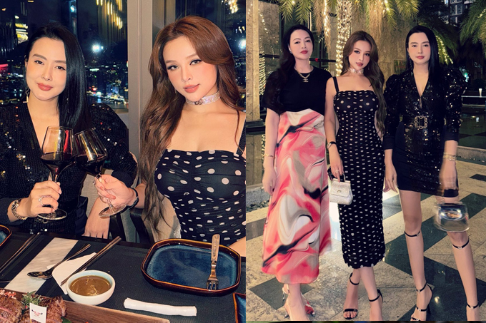 Phú bà Huyền Baby khoe ảnh gia đình 2 thế hệ, mẹ và chị gái cũng đẹp xuất sắc