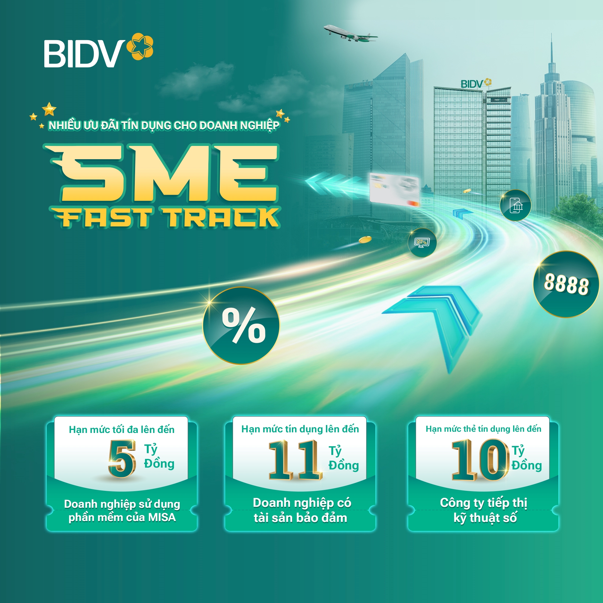Vốn vay ưu đãi cho doanh nghiệp với BIDV SME Fast Track
