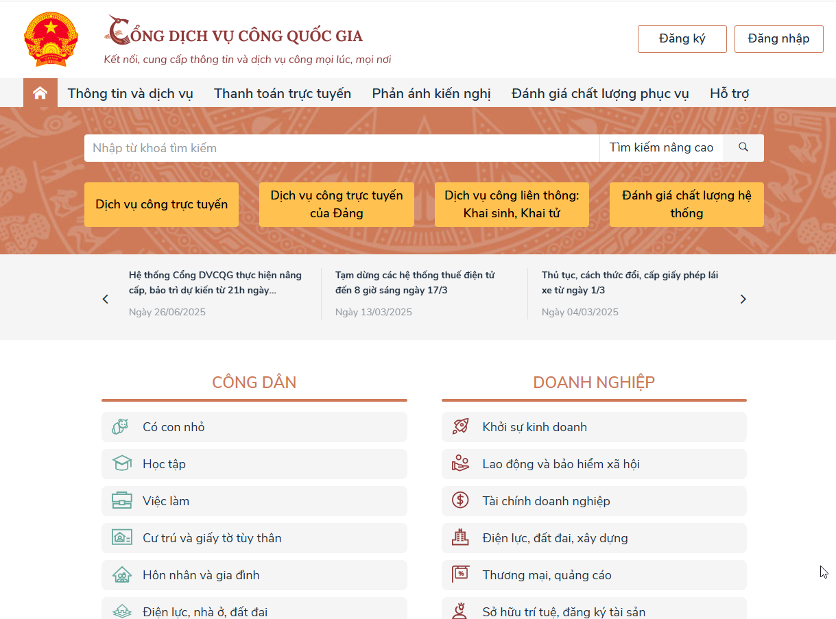 Triển khai Cổng Dịch vụ công quốc gia trở thành điểm một cửa số tập trung duy nhất 