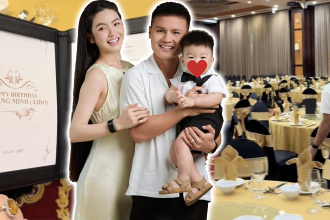 Choáng Quang Hải tổ chức sinh nhật quý tử ở khách sạn 5 sao, thực đơn toàn món nhà giàu