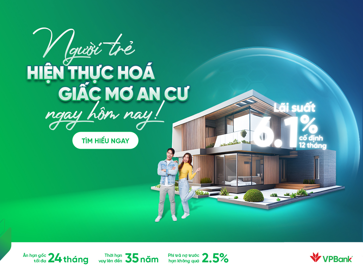 VPBank thêm ưu đãi lãi suất cho người trẻ vay mua nhà