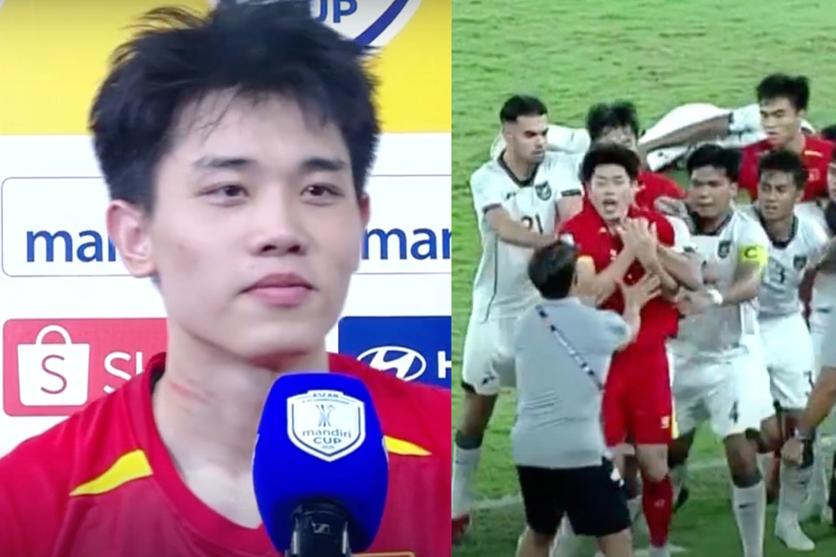 Fan Việt xót xa nhìn vết cào cấu trên cổ cầu thủ Nguyễn Đình Bắc sau trận thắng U23 Indonesia