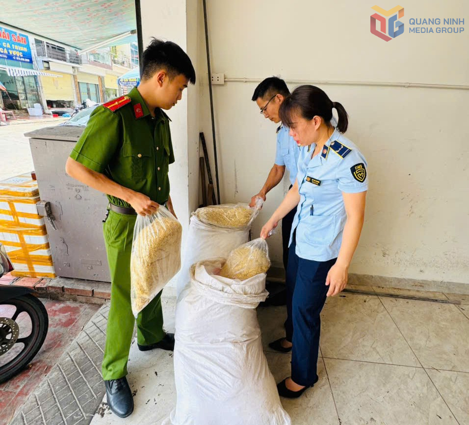 Quảng Ninh 100 kg ruốc gà không rõ nguồn gốc bị phát hiện