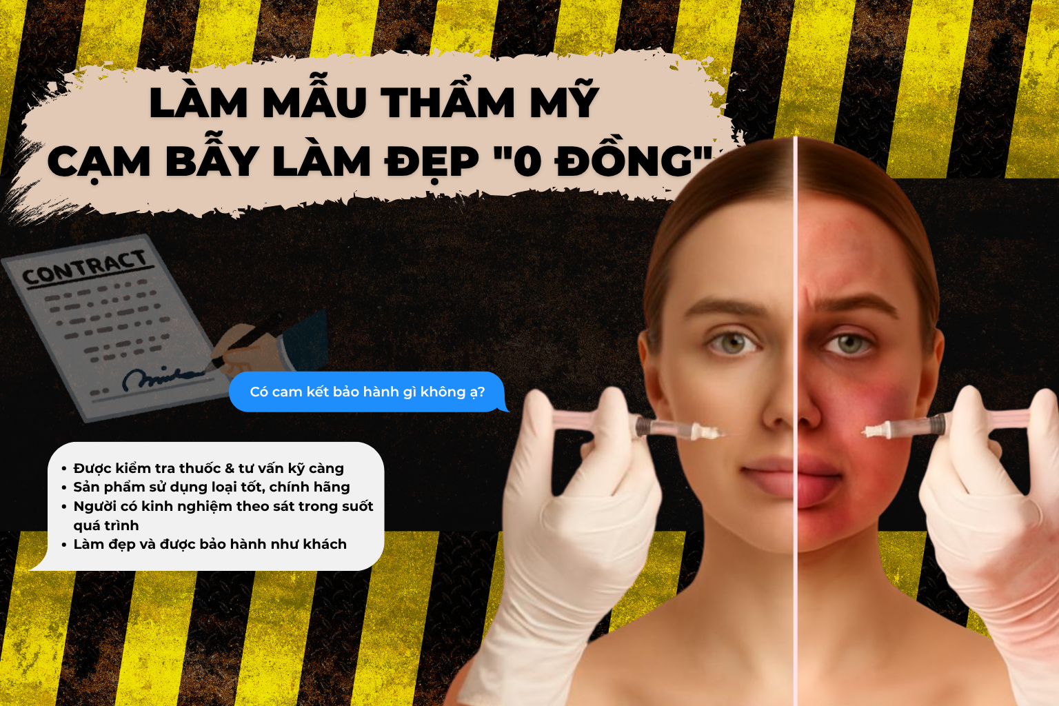 Làm mẫu thẩm mỹ - cạm bẫy làm đẹp 0 đồng