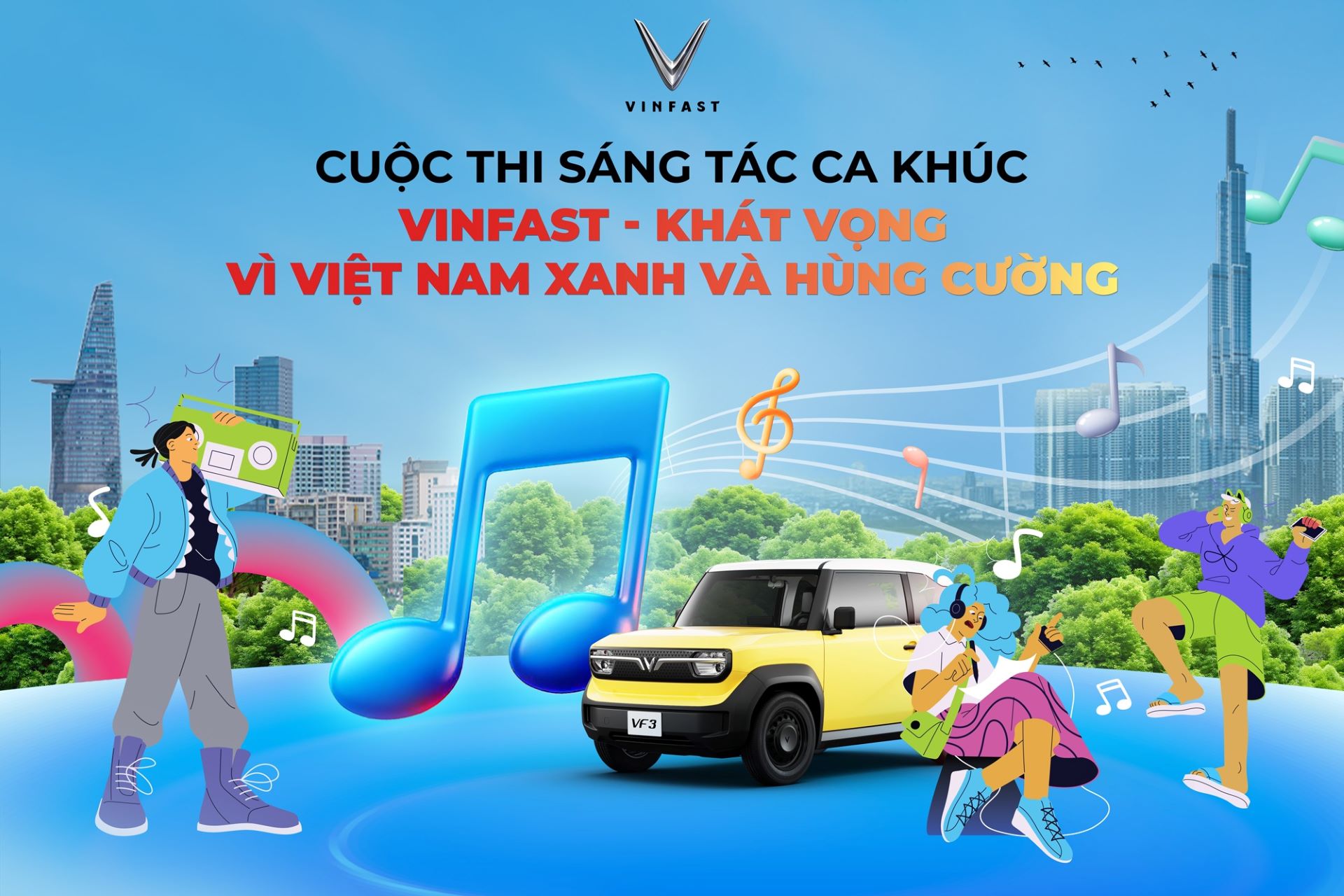 Hàng trăm nhạc sĩ kể chuyện Việt Nam xanh và hùng cường bằng âm nhạc