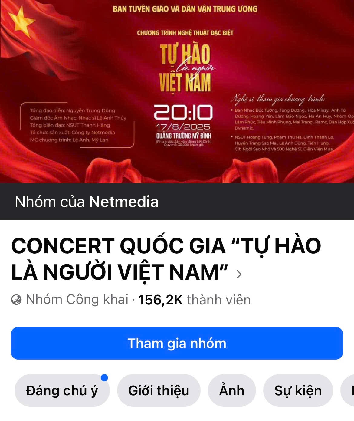 Cách thức nhận vé chương trình nghệ thuật “Tự hào là người Việt Nam”