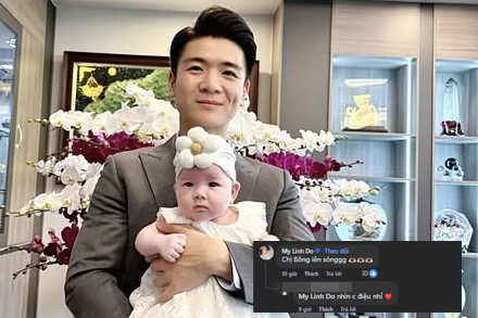 Anh chồng CEO lần đầu khoe diện mạo con gái thứ 3, Đỗ Mỹ Linh phán một câu gây sốt
