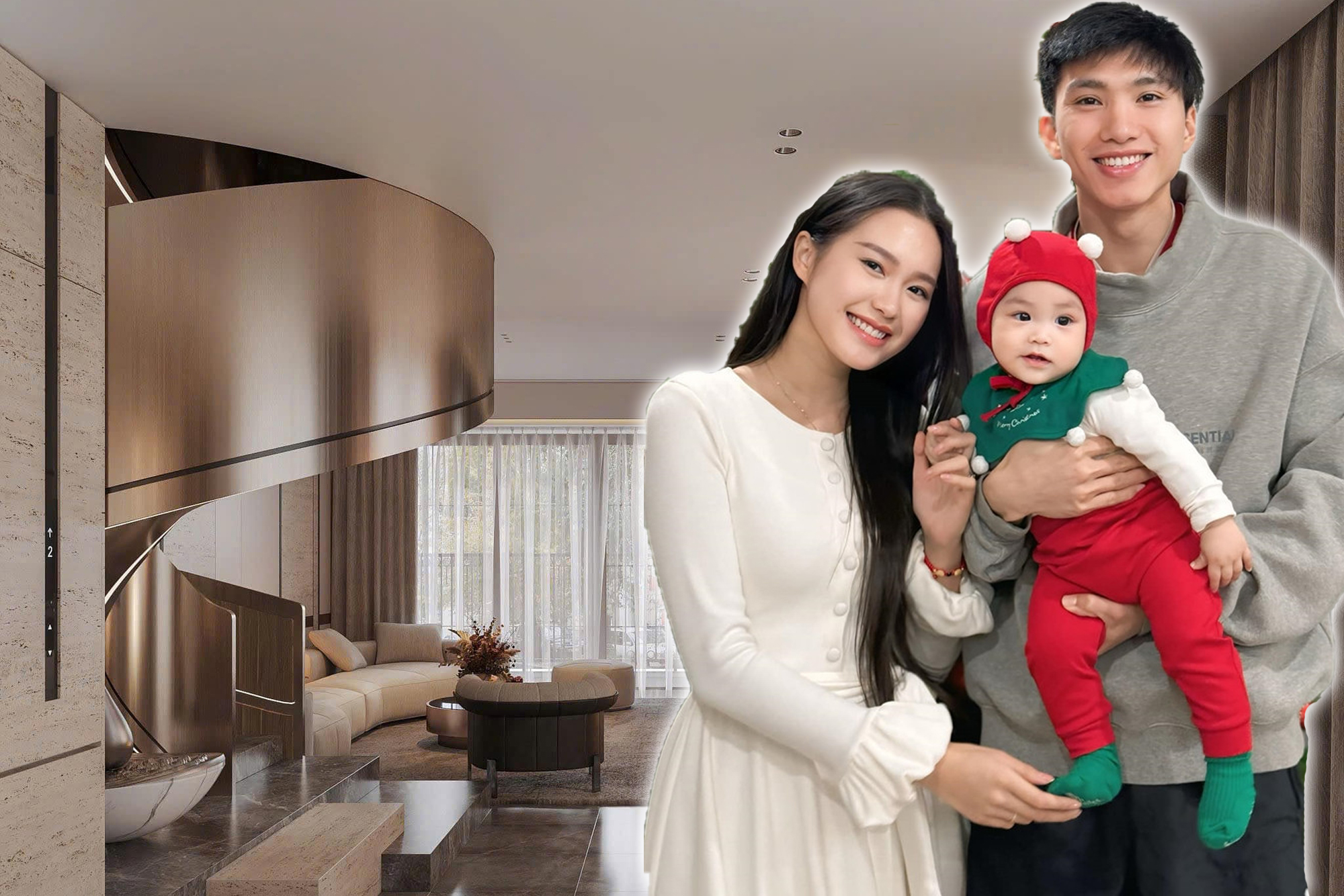 Vợ chồng Đoàn Văn Hậu để lộ biệt thự chục tỷ xa hoa mới tậu, góc nào cũng tỏa mùi tiền