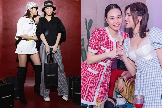 Gu thời trang đối lập mà ăn ý của cặp bạn thân Đàm Thu Trang - Diệp Lâm Anh