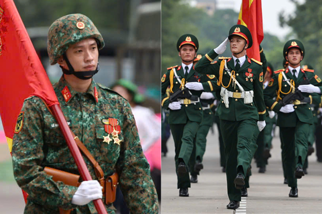 Lê Hoàng Hiệp và dàn quân nhân chiếm sóng MXH tại buổi hợp luyện diễu binh ở trung tâm Hà Nội