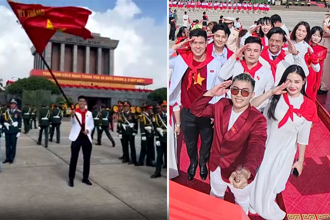 Cầu thủ Đỗ Duy Mạnh sĩ hết đời với khoảnh khắc vẫy cờ ở Quảng trường Ba Đình