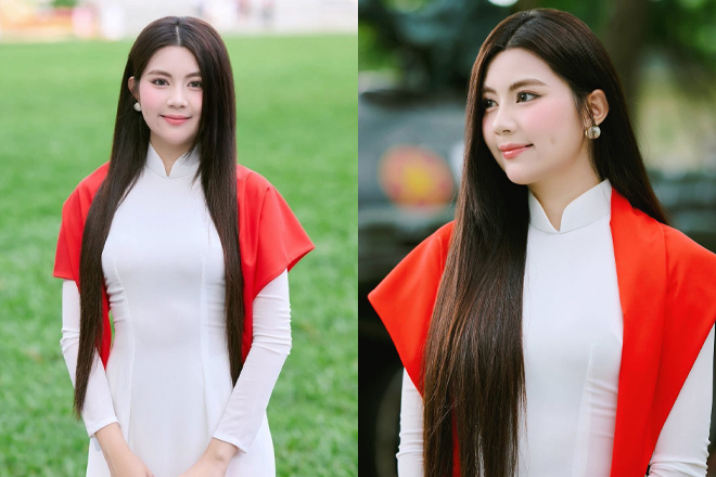 Con gái MC Quyền Linh khoe ảnh diện áo dài, nhan sắc gây tranh luận lớn