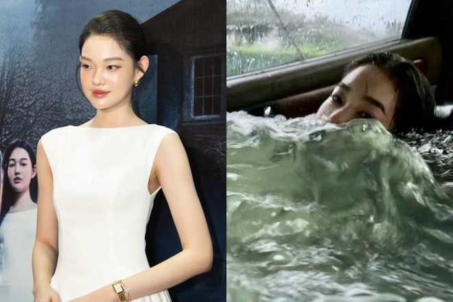 Người đẹp Top 10 Hoa hậu Việt Nam 2022 ám ảnh cảnh quay chìm xuống nước trong phim kinh dị 