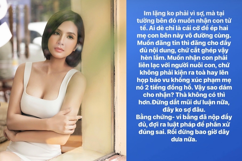 Thiên An tung tin nhắn làm giấy khai sinh cho con, đáp trả việc họp báo 2 tiếng