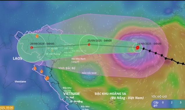 Bão số 9 cách Móng Cái (Quảng Ninh) khoảng 170km, gió giật cấp 11