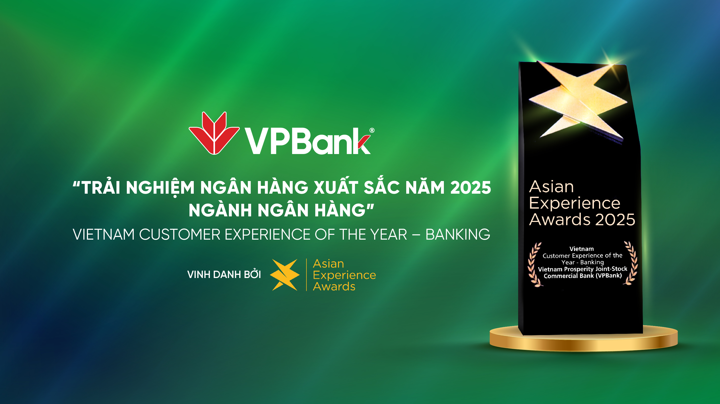 VPBank được vinh danh tại giải thưởng Trải nghiệm khách hàng của năm