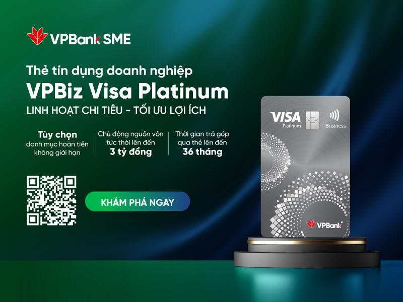 VPBank ra mắt thẻ VPBiz Visa Platinum - Thêm ưu đãi, tăng đặc quyền cho doanh nghiệp SME