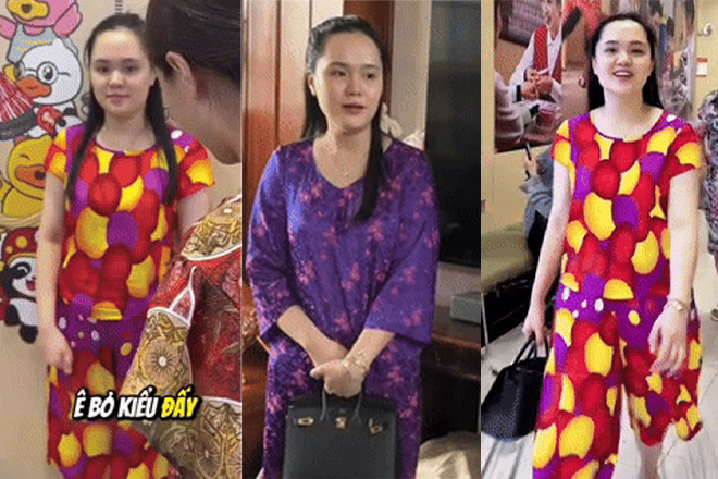 Choáng cảnh vợ Đỗ Duy Mạnh mặc đồ bà thím tay xách túi hiệu dạo trung tâm thương mại