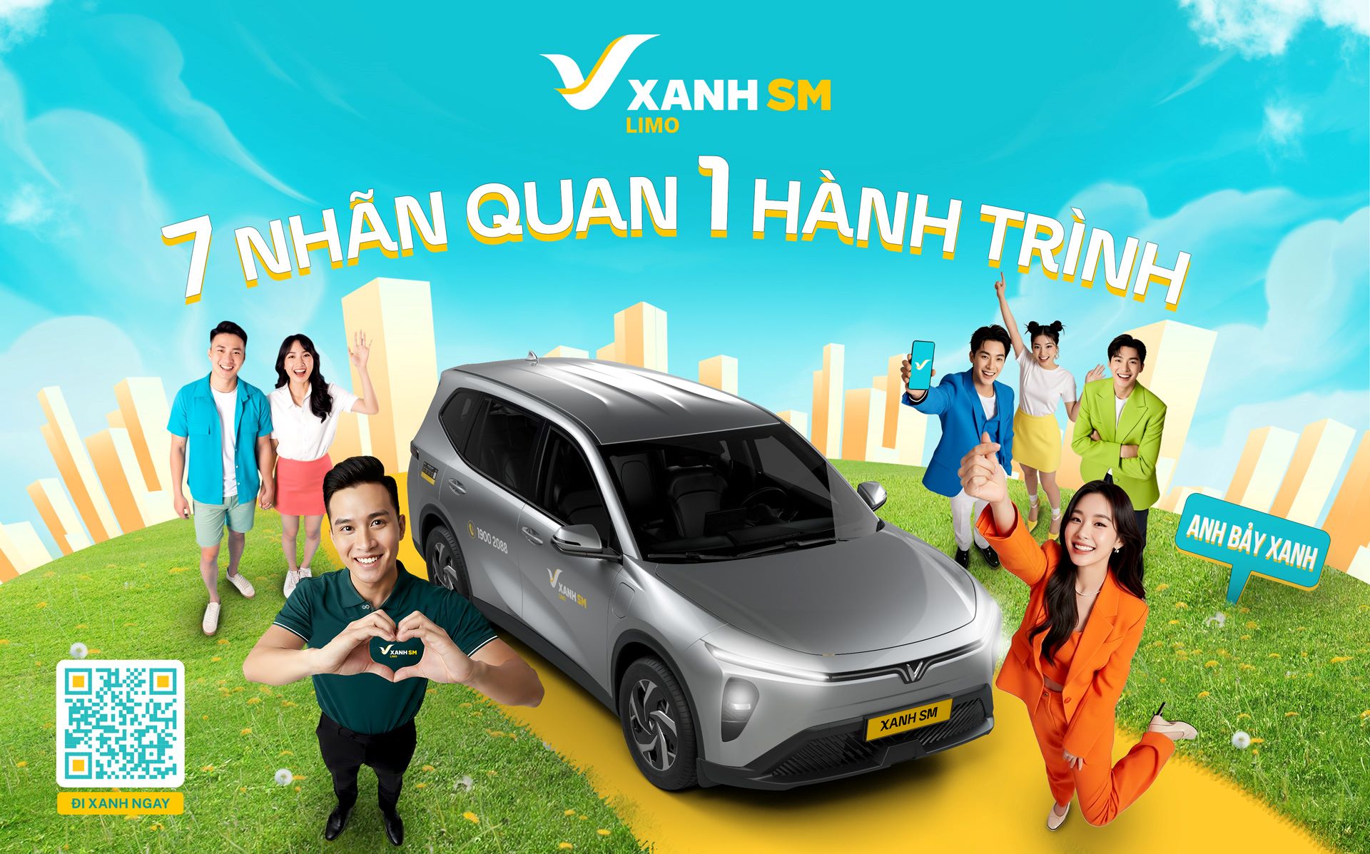 Xanh SM ra mắt dịch vụ taxi điện 7 chỗ cao cấp Xanh SM Limo