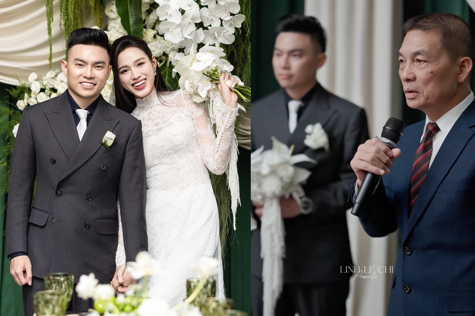 Bố chồng chủ tịch tập đoàn nghìn tỷ của Hoa hậu Đỗ Thị Hà phát biểu gì trong lễ đón dâu