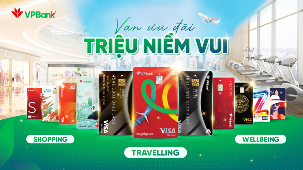 VPBank định hình “bản đồ vạn ưu đãi” qua 3 lĩnh vực thiết yếu Shopping - Travelling - Wellbeing