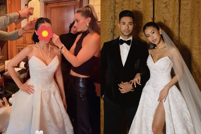 Hậu trường chụp ảnh cưới ở trời Tây bóc nhan sắc thật ái nữ nhà tỷ phú Johnathan Hạnh Nguyễn