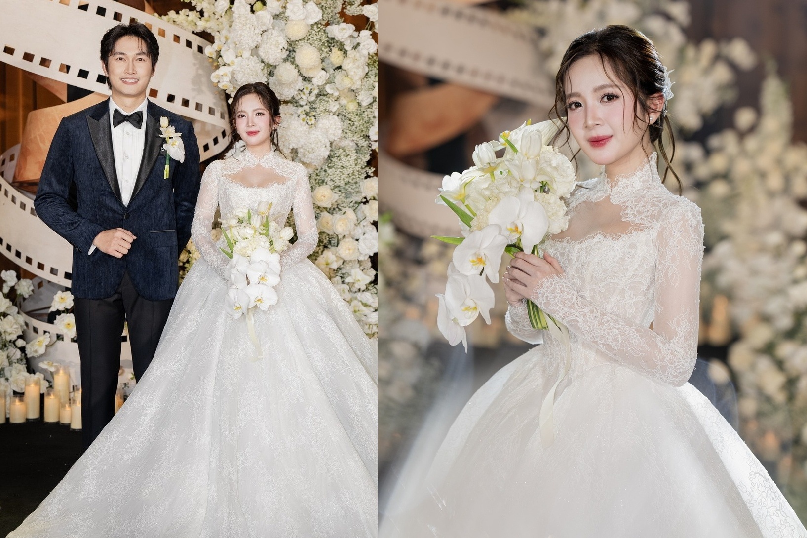 Đám cưới Đình Tú - Ngọc Huyền Cô dâu xúc động rơi nước mắt, chú rể lập tức dỗ dành