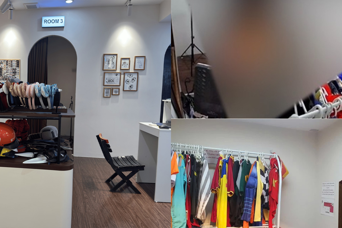 Hé lộ hình ảnh bên trong tiệm photobooth ở Hà Nội - nơi bị phát tán loạt clip lên web đen