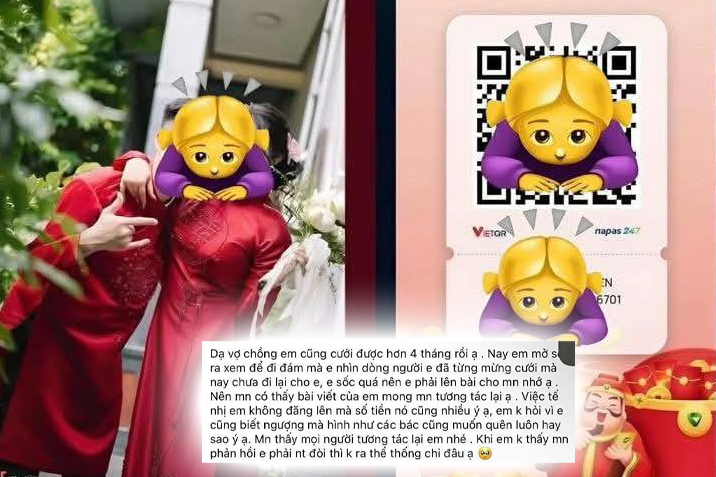 Tranh cãi nảy lửa vụ cô dâu trẻ đăng bài bóc phốt bạn bè để đòi tiền mừng cưới