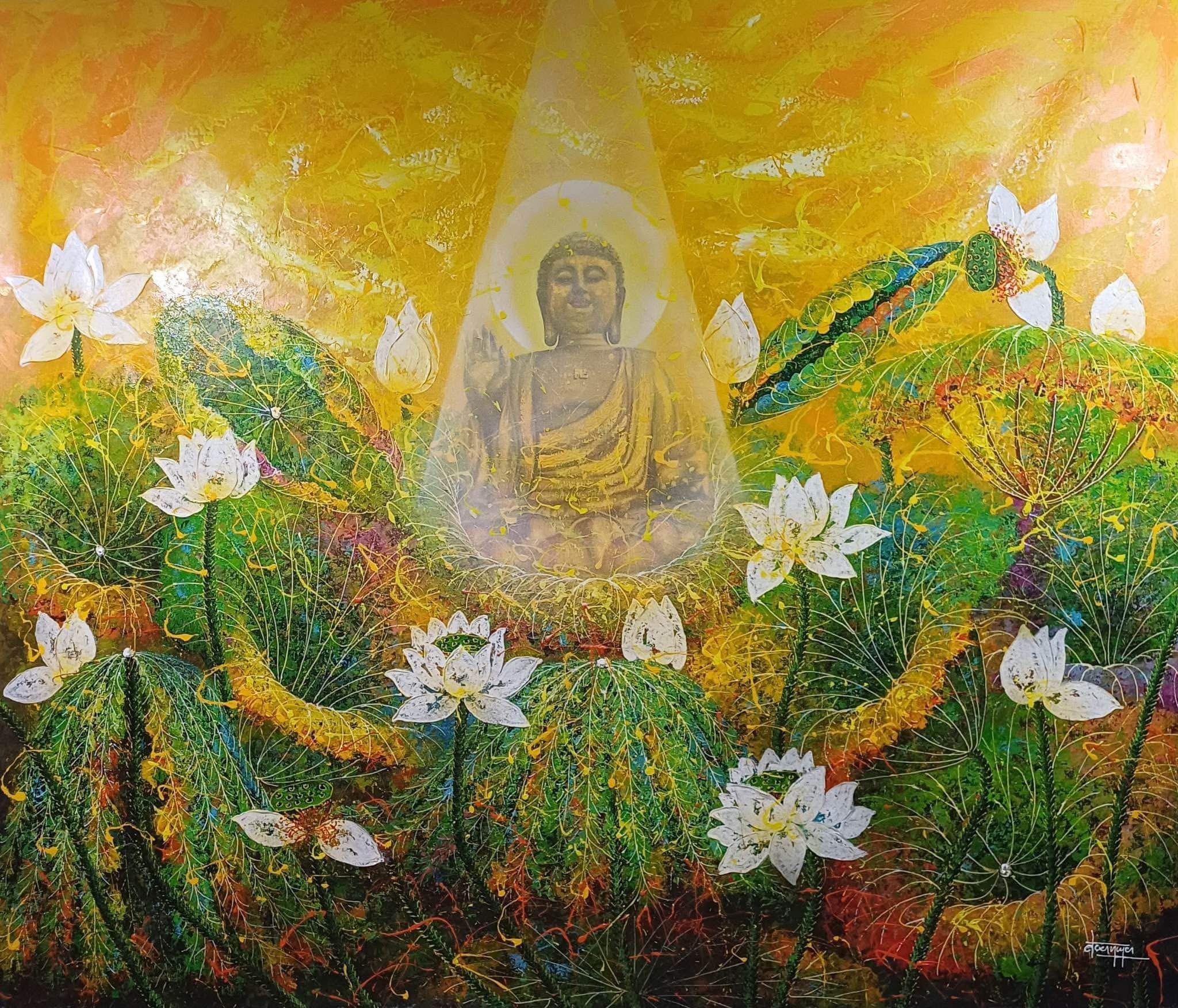 Họa sĩ Đoàn Nguyên Tự xé mình để cảm xúc phun thành màu