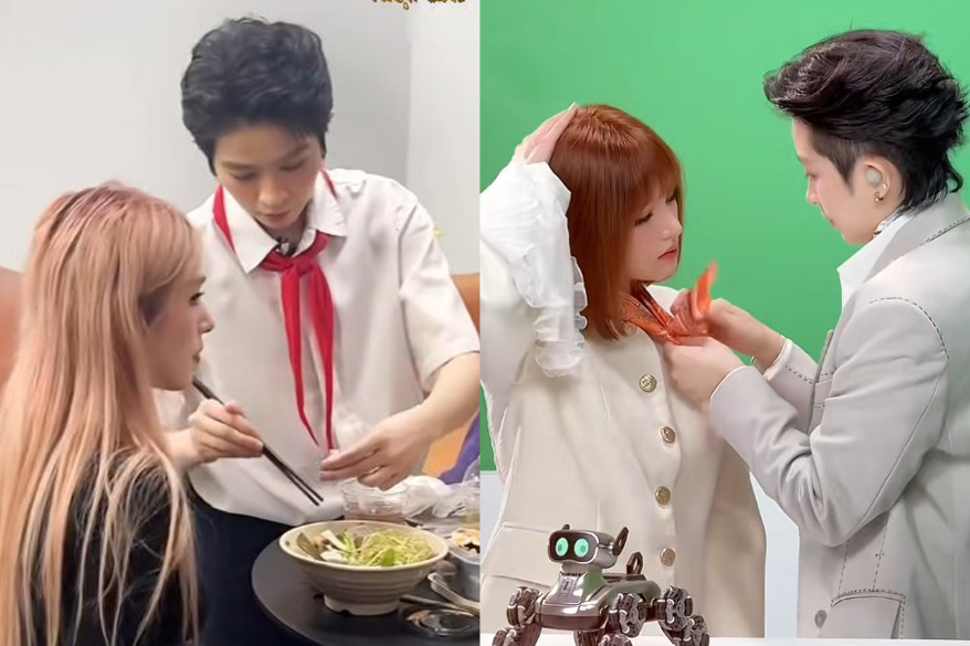 Tan chảy loạt ảnh Gil Lê chăm sóc tận tình cho Xoài Non