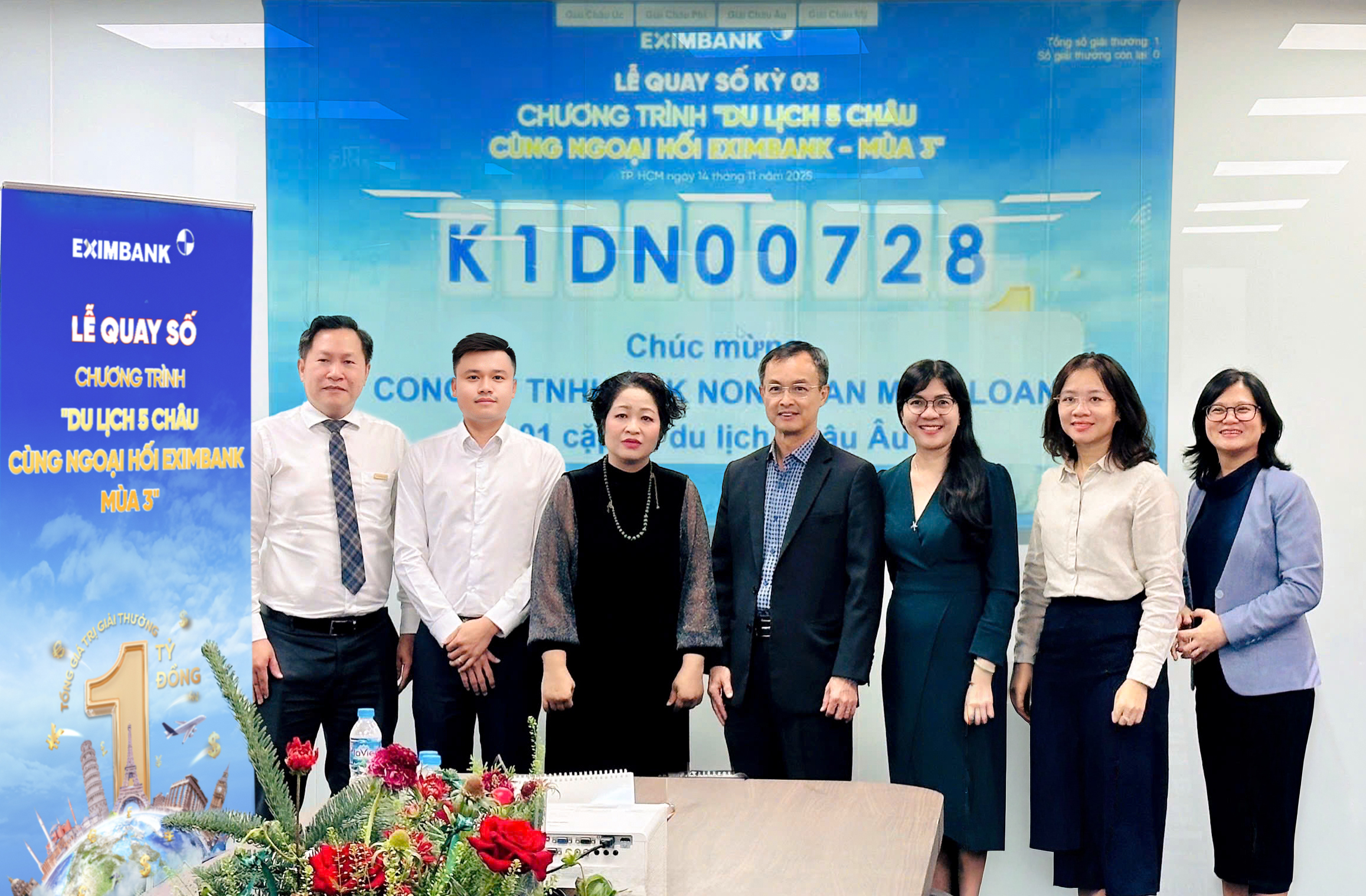 Eximbank công bố khách hàng trúng thưởng chương trình Du lịch năm châu cùng ngoại hối Eximbank - mùa 3