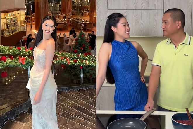 Khánh Vân được ông xã hộ tống tại đám cưới Hương Ly, lộ thêm dấu hiệu có tin vui