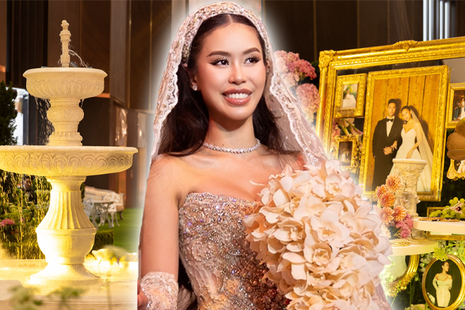Choáng ngợp tiệc cưới sang chảnh chuẩn con nhà giàu của Tiên Nguyễn