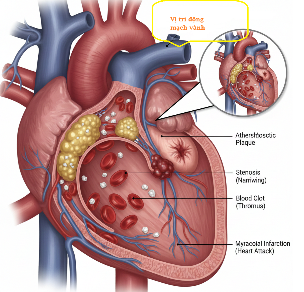 Bệnh mạch vành ‘hung thần’ của trái tim