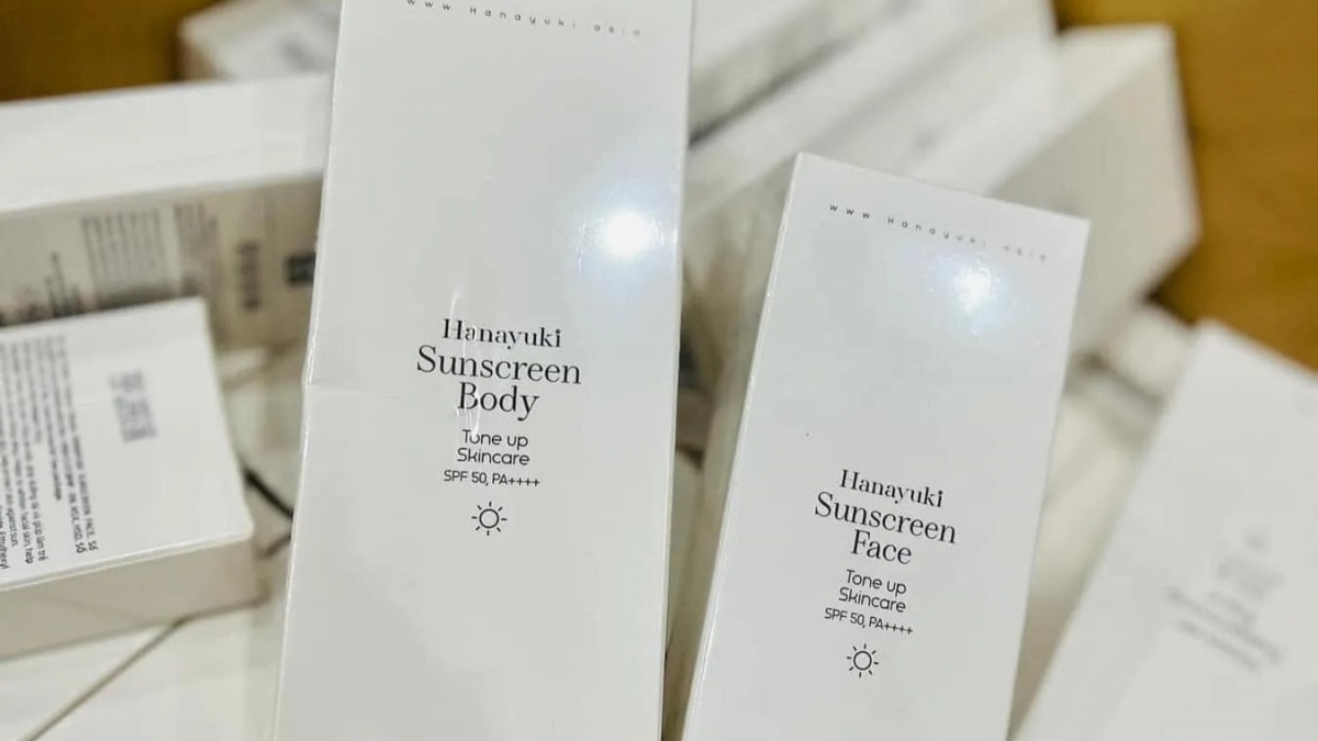 Đồng Nai thông báo thu hồi kem chống nắng Hanayuki Sunscreen Body của công ty chồng Đoàn Di Băng
