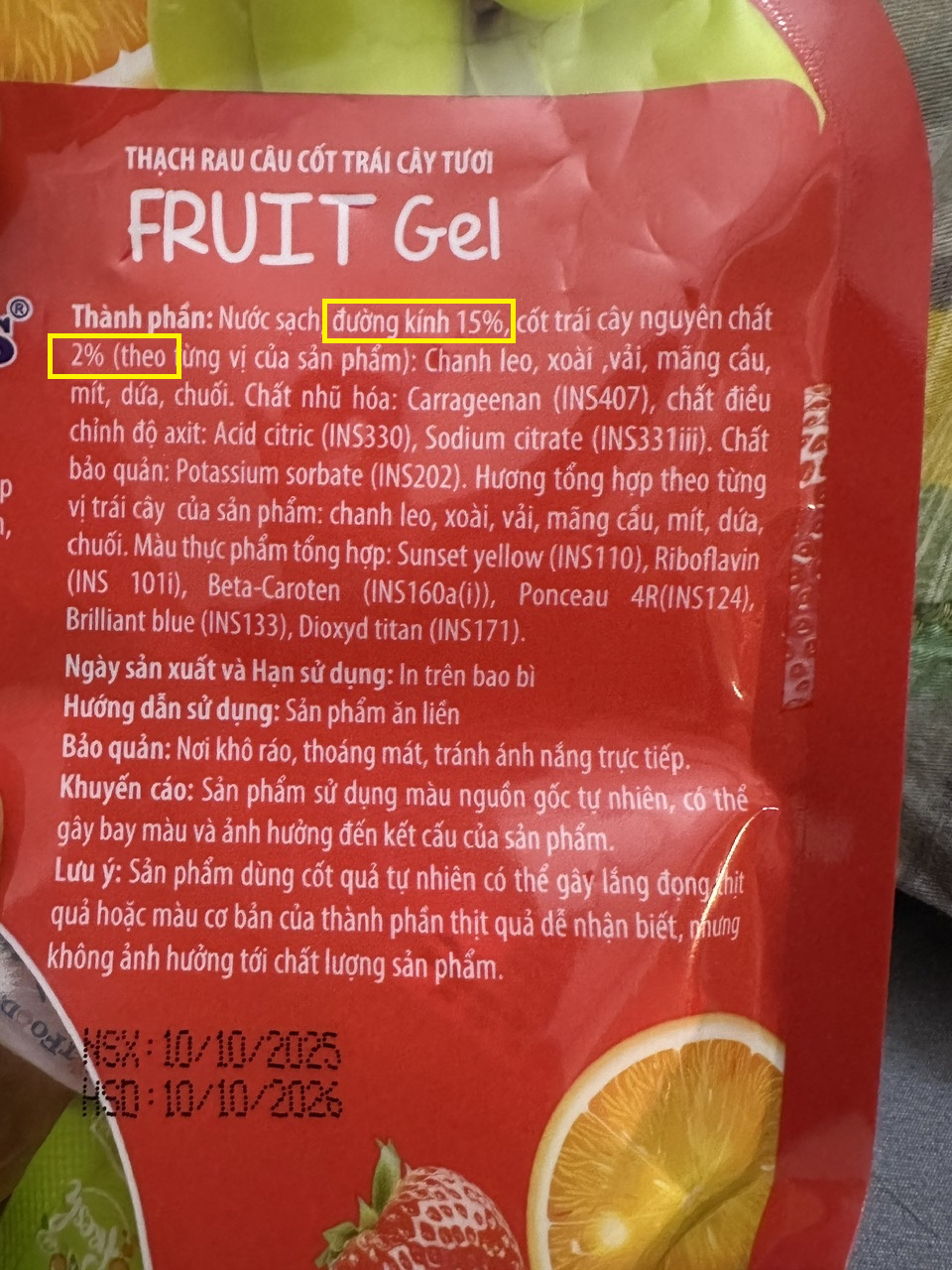 Thạch rau câu ‘cốt trái cây tươi’ Khi tên gọi dễ dẫn dắt nhận thức người tiêu dùng