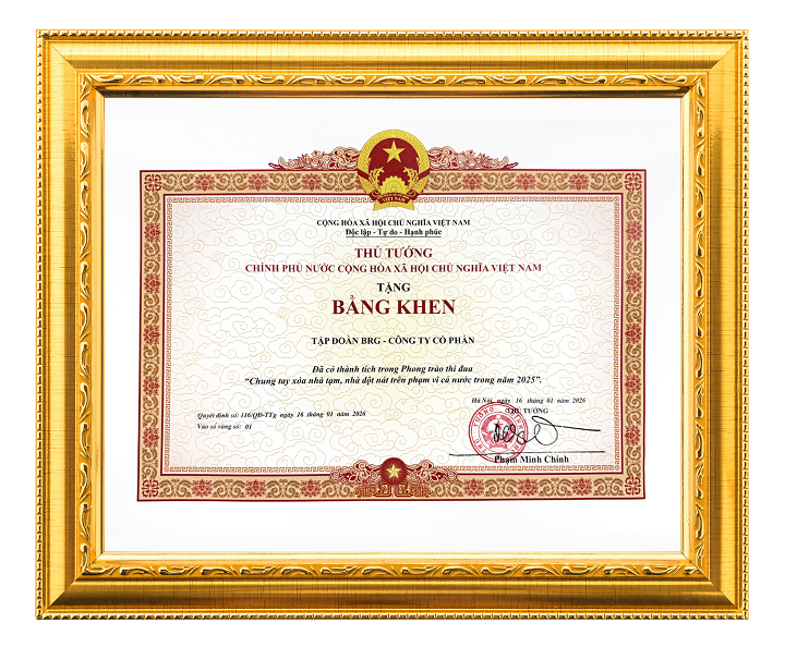Madame Nguyễn Thị Nga và Tập đoàn BRG vinh dự được trao tặng Bằng khen của Thủ tướng Chính phủ