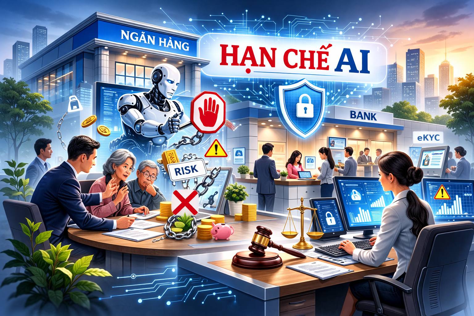 Dự thảo kiểm soát AI trong ngân hàng Giới hạn để không tự gây khó cho tương lai