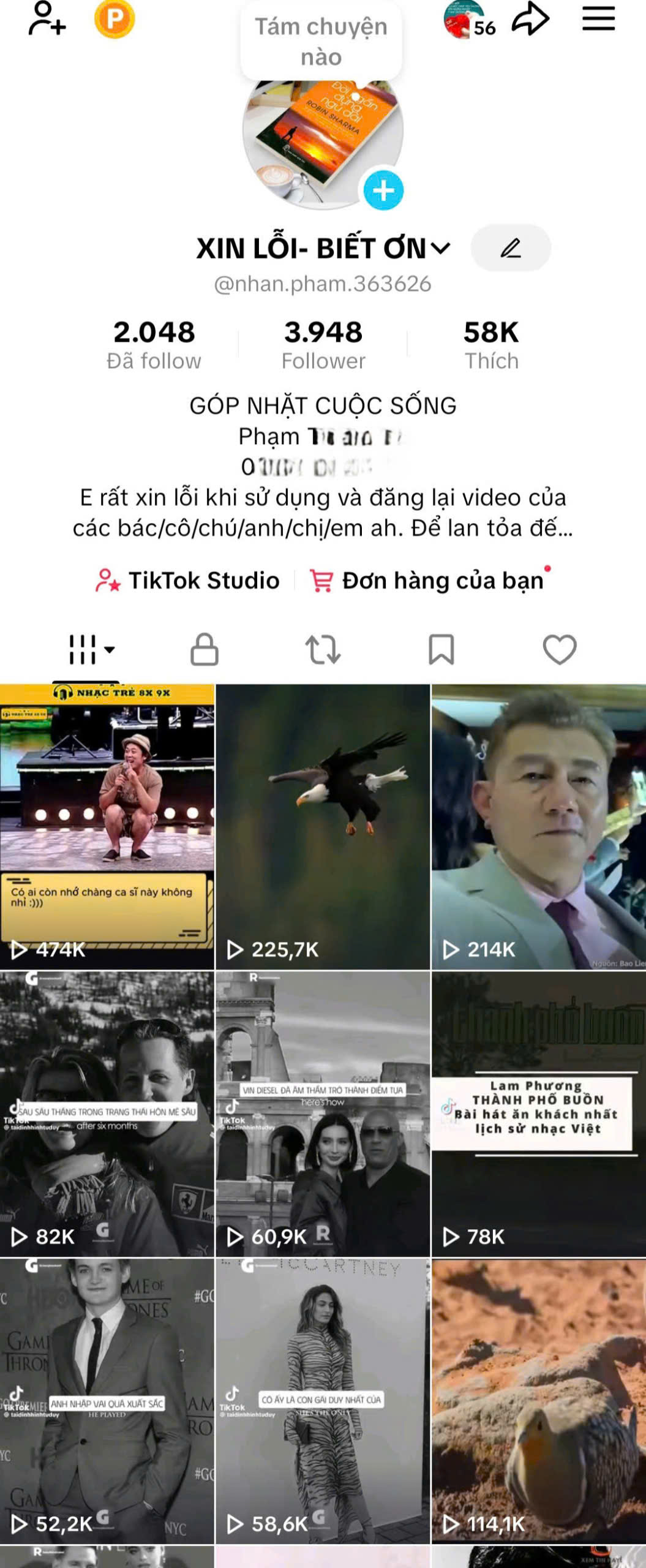 Kênh TikTok của những trái tim biết dừng lại