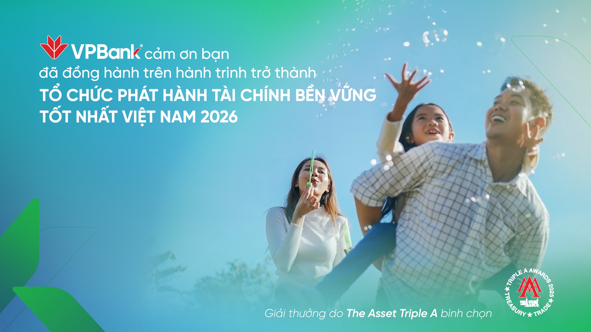 VPBank được vinh danh “Tổ chức phát hành tài chính bền vững tốt nhất Việt Nam 2026”