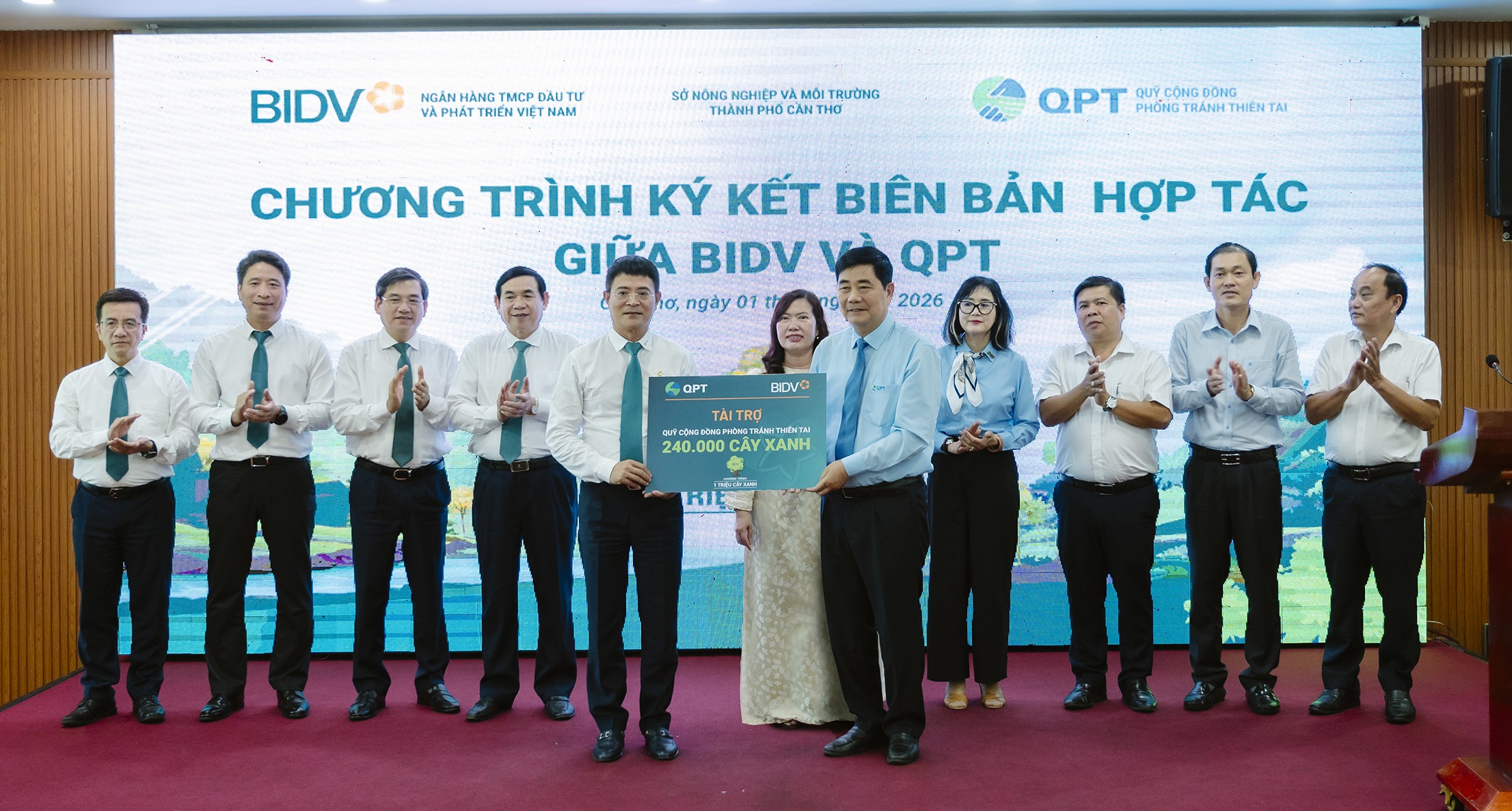 BIDV hợp tác cùng QPT trồng 240.000 cây xanh