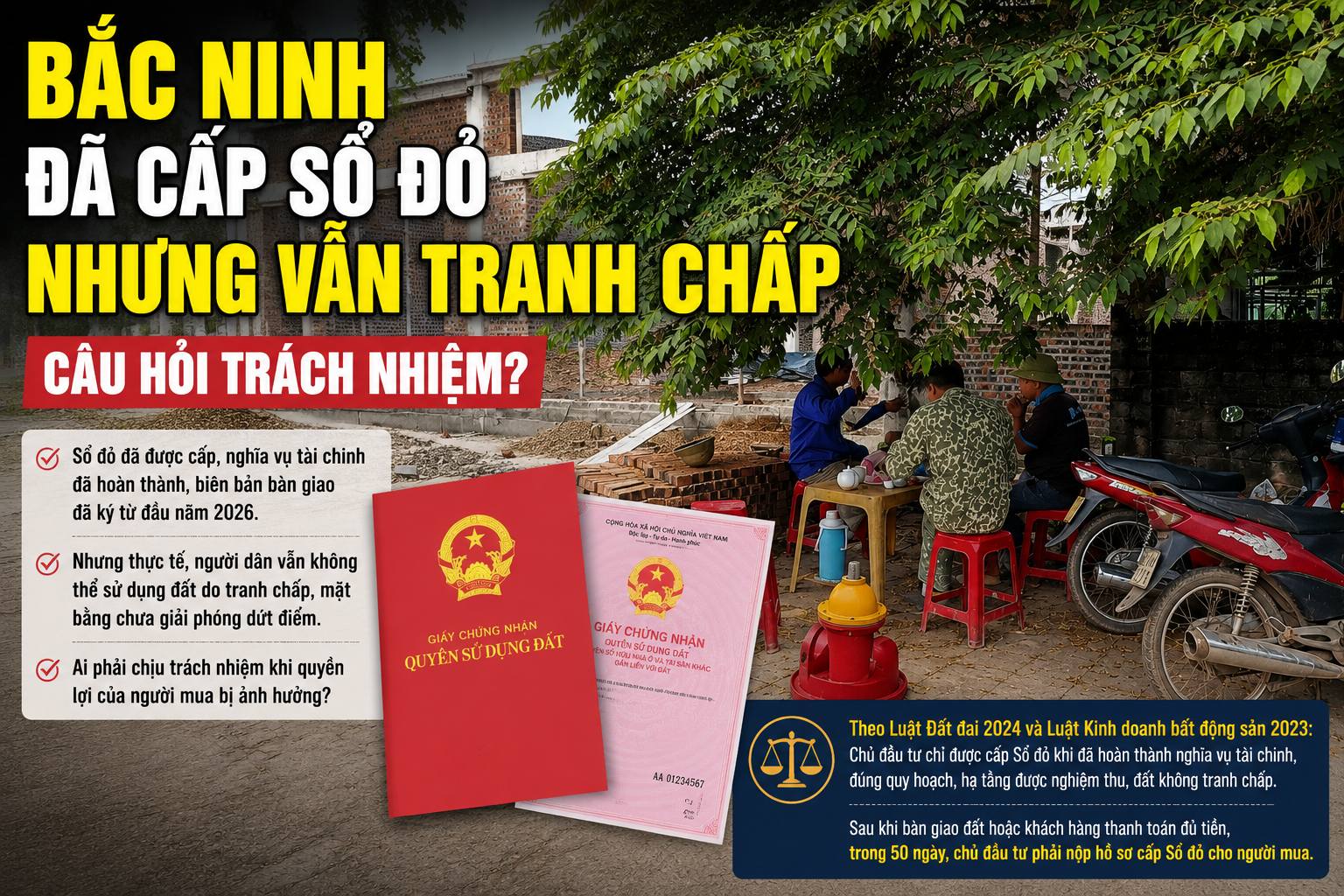 Có sổ đỏ nhưng chưa thể sử dụng: Lô đất “mắc kẹt” giữa pháp lý hồ sơ và tranh chấp thực địa