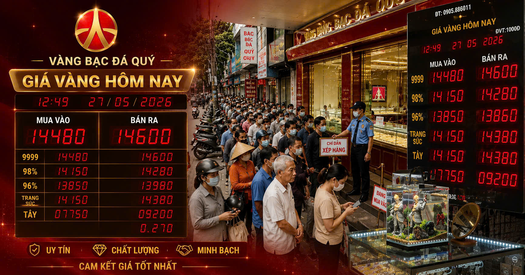 Giá vàng giảm sâu, người mua quay lại phố vàng bắt đáy