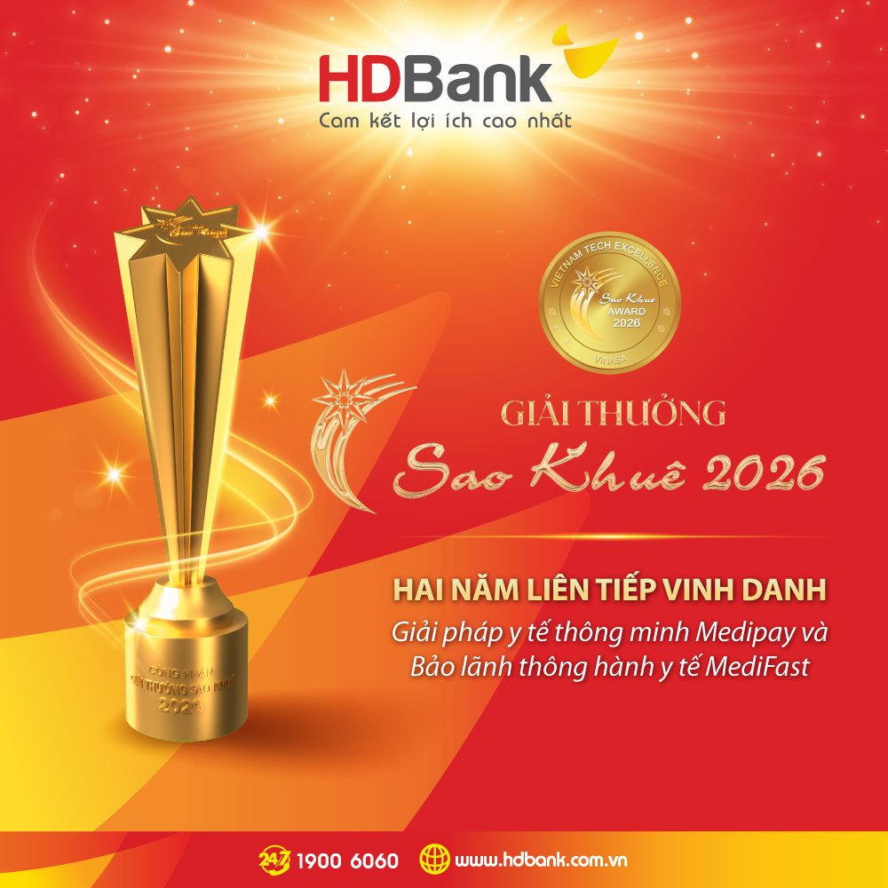 HDBank ghi dấu ấn tại Sao Khuê 2026 với bộ đôi giải pháp y tế số MediPay – MediFast 