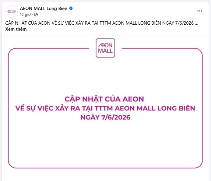 AEON Mall Long Biên xin lỗi vụ khách hàng bị nghi trộm đồ, thừa nhận nhầm lẫn trong xử lý