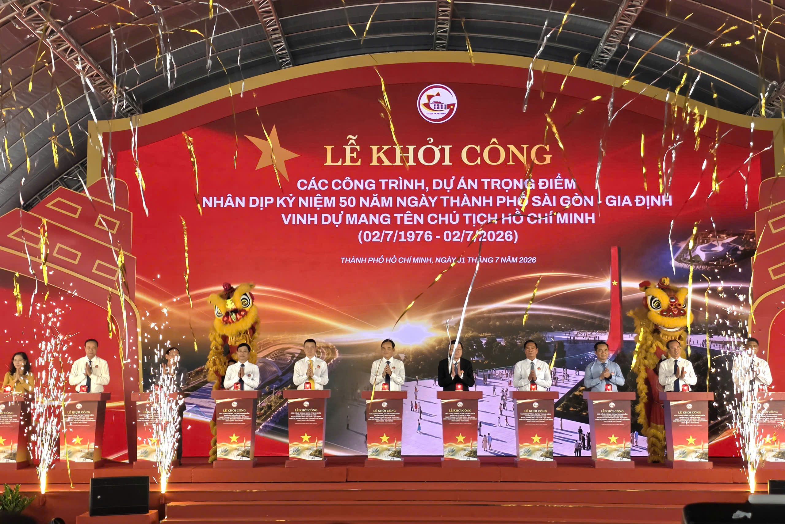 Khởi công đồng loạt 8 dự án trọng điểm chào mừng 50 năm TP.HCM mang tên Bác