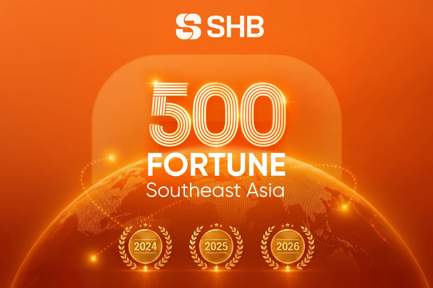 Ba năm liên tiếp góp mặt trong Fortune Southeast Asia 500 SHB khẳng định vị thế TOP 5 Ngân hàng TMCP tư nhân Việt Nam