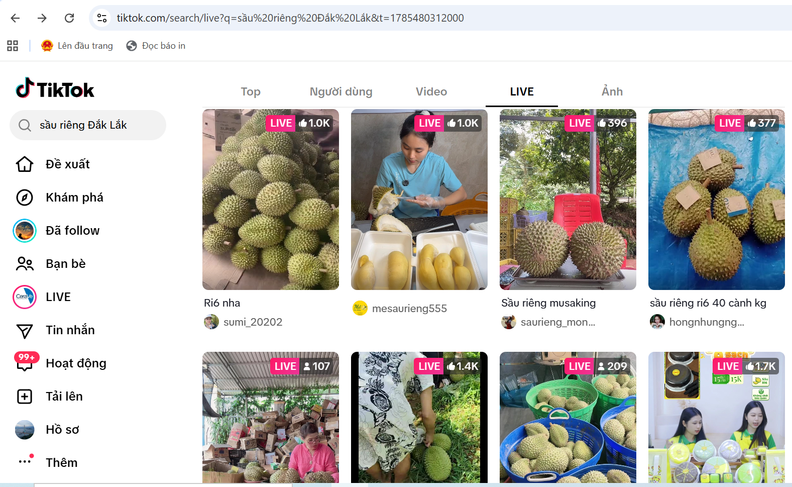 Livestream thu mua nông sản Chợ online mới, nông dân có thực sự hưởng lợi